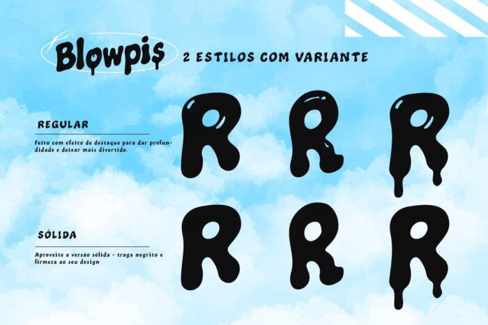 Blowpis – Fonte Liquid Bubble com Estilo Divertido e Visual Ousado para Design Criativo e Dinâmico