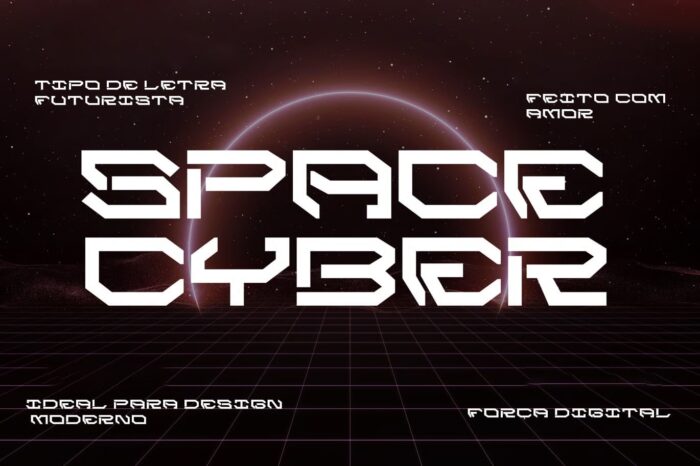 Space Cyber – Fonte Futurista Moderna com Estilo Tecnológico e Vibração Intergaláctica