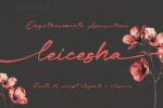 Leicesha – Fonte de Script Elegante e Elegante com Estilo Manuscrito Luxuoso