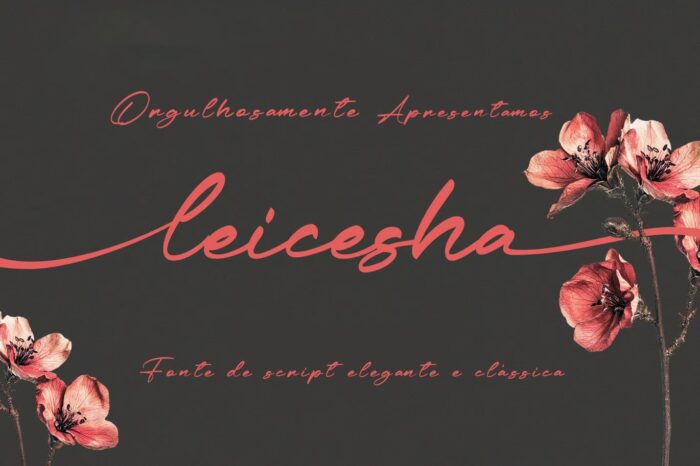 Leicesha – Fonte de Script Elegante e Elegante com Estilo Manuscrito Luxuoso