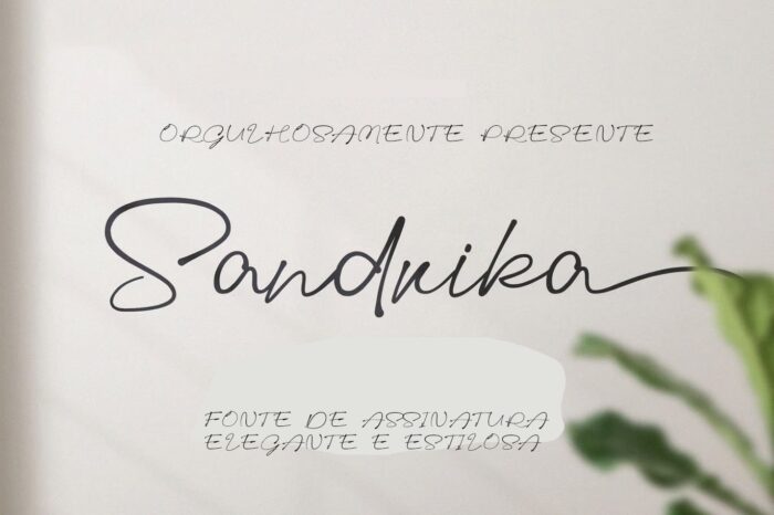 Sandrika – Fonte Exclusiva Elegante e Moderna com Estilo Manuscrito Sofisticado
