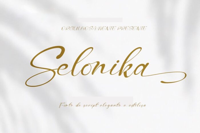 Selonika – Fonte de Script Manuscrita Elegante e Versátil para Design Criativo e Profissional