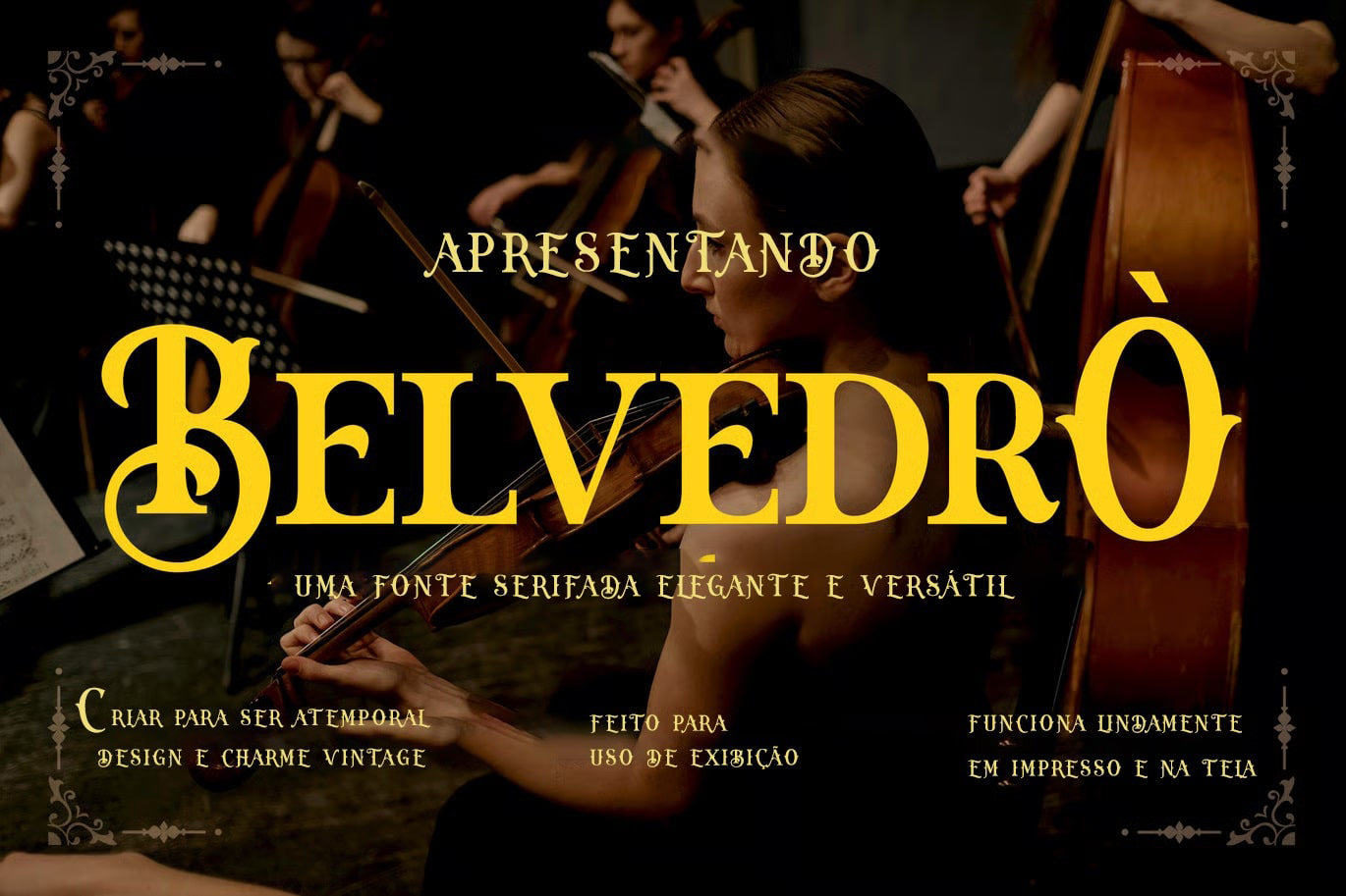 Belvedro – Fonte Serif Elegante com Estilo Vintage e Versatilidade Atemporal para Designers Sofisticados e Marcas Premium