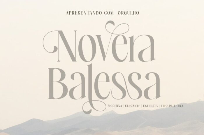 Novera Balessa – Fonte Serif Elegante com Estilo de Luxo Moderno e Toque Feminino Refinado para Designers Sofisticados e Marcas Premium