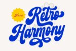 Retro Harmony – Fonte de Exibição Retrô com Estilo Moderno e Toque Fofo para Designers Criativos e Marcas Nostálgicas