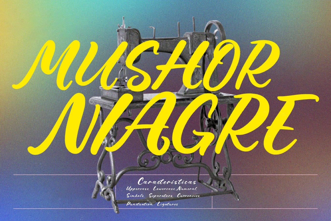 Mushor Niagre – Fonte de Escrita em Pincel Expressiva com Estilo Vintage e Sensibilidade Artesanal para Designers Criativos e Marcas Autênticas