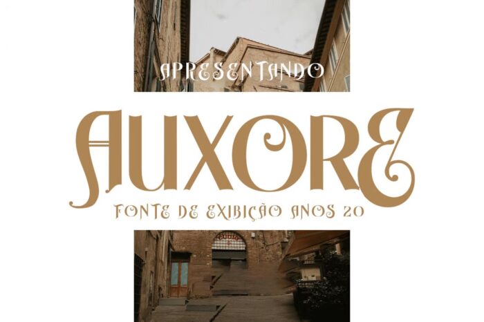 Auxore – Fonte de Exibição Art Déco com Estilo Geométrico e Glamour dos Anos 20 para Designers Criativos