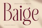 Baige – Fonte Condensada com Estilo Serif Elegante e Visual Minimalista para Projetos Premium e Editoriais Sofisticados